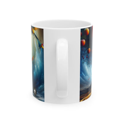 "El árbol del océano de los sueños": taza de cerámica extraterrestre de 11 oz