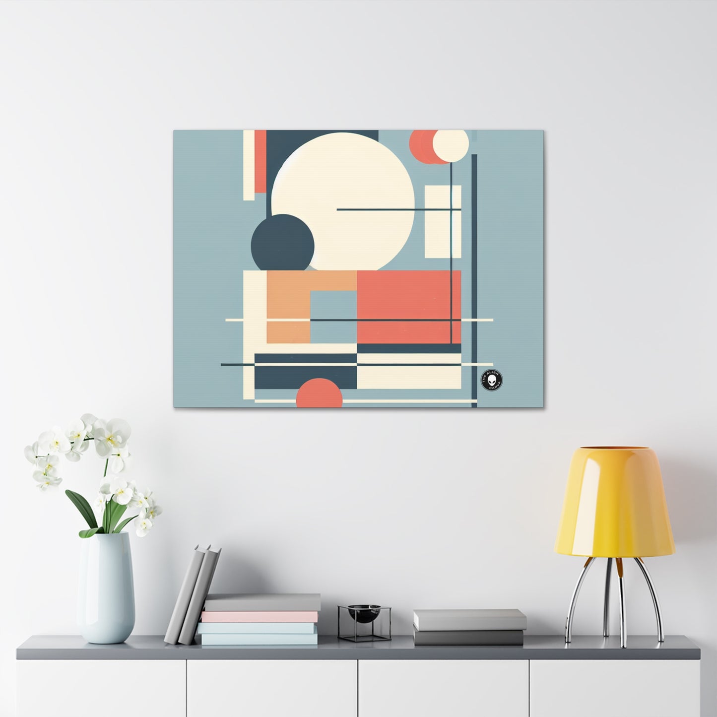 "Serenidad minimalista: tranquilos reflejos del atardecer" - The Alien Canva Minimalism