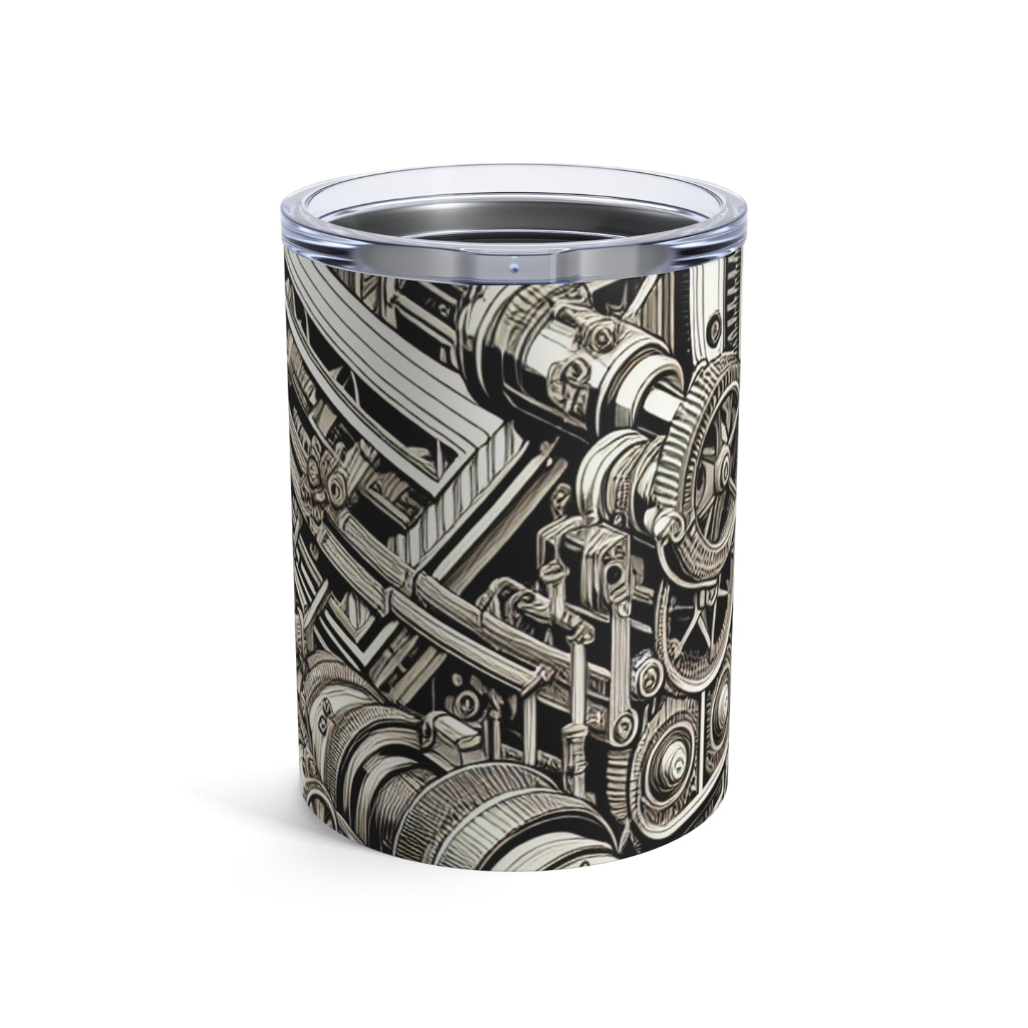 "Urban Precision: Modern City at Sunset" - The Alien Tumbler 10oz Precisionism