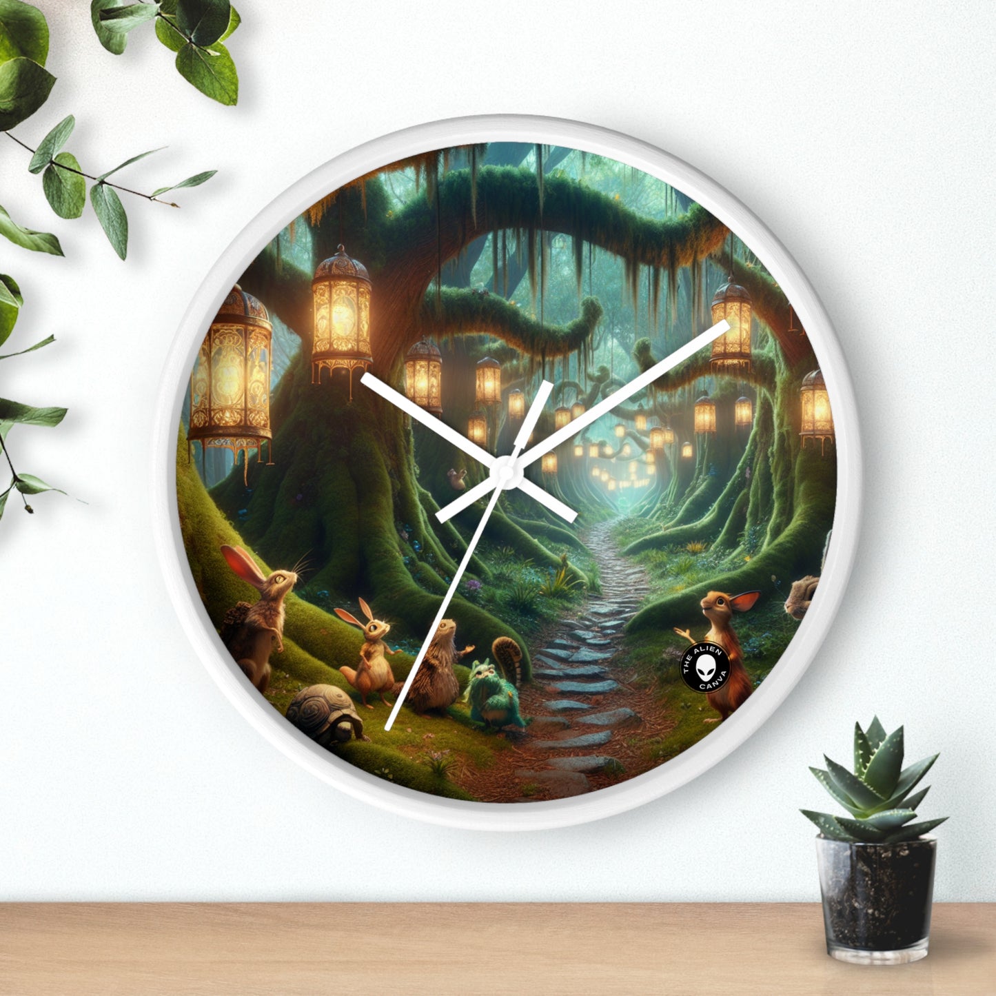 "Enchanted Forest Adventure" - The Alien Wall Clock