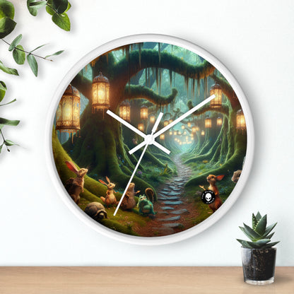 "L'aventure dans la forêt enchantée" - L'horloge murale extraterrestre