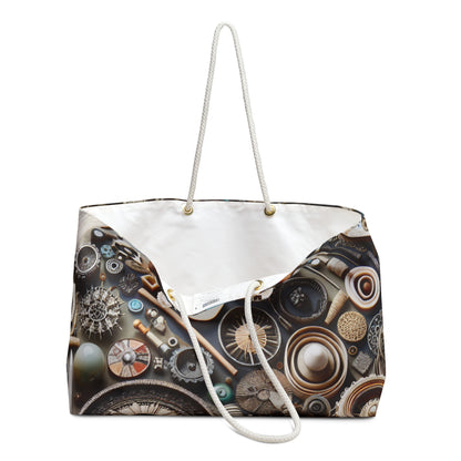 "Nature's Tapestry: Assemblage Art with Found Objects" - The Alien Weekender Bag Assemblage Art