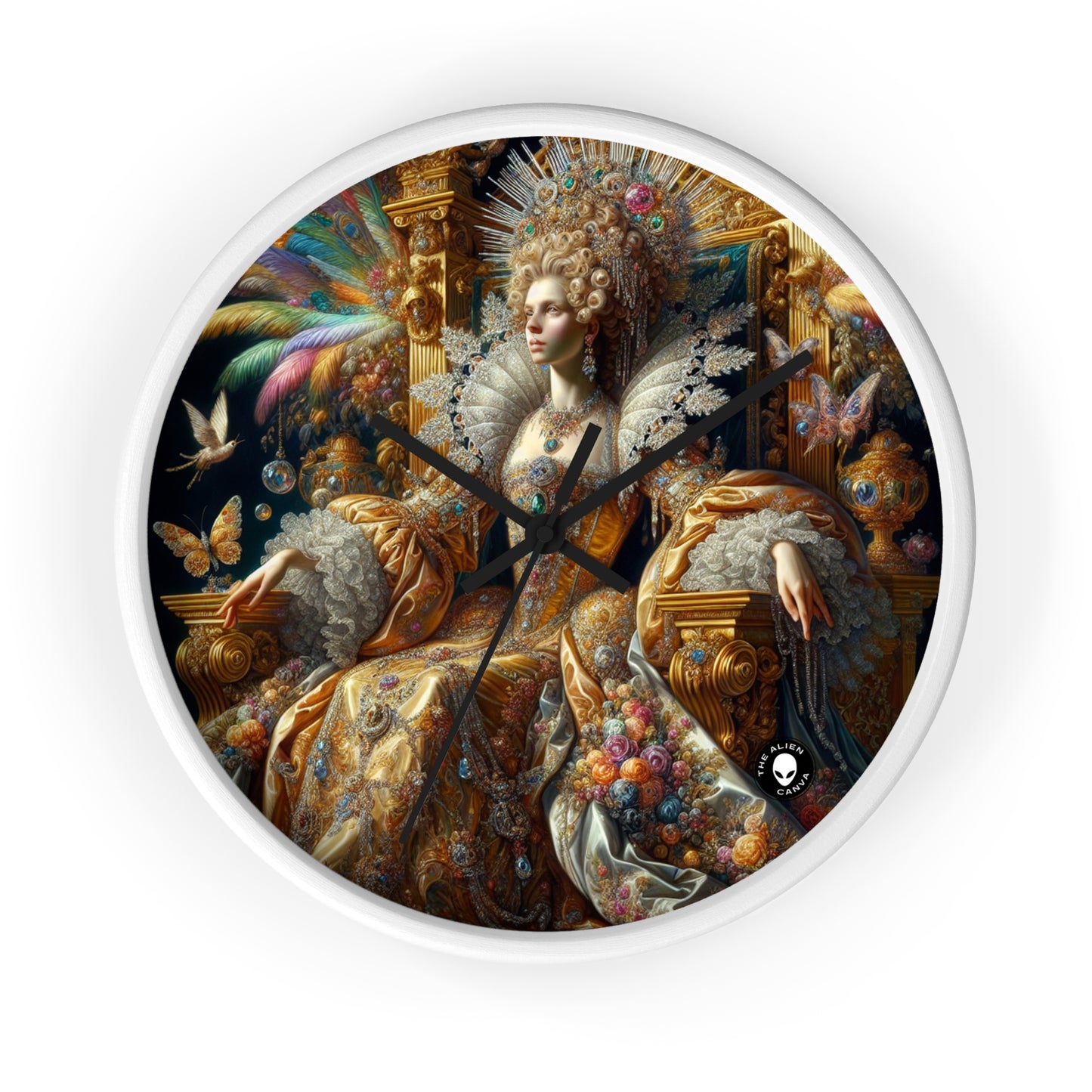 "The Splendor of a Renaissance Queen" - The Alien Wall Clock Rococo