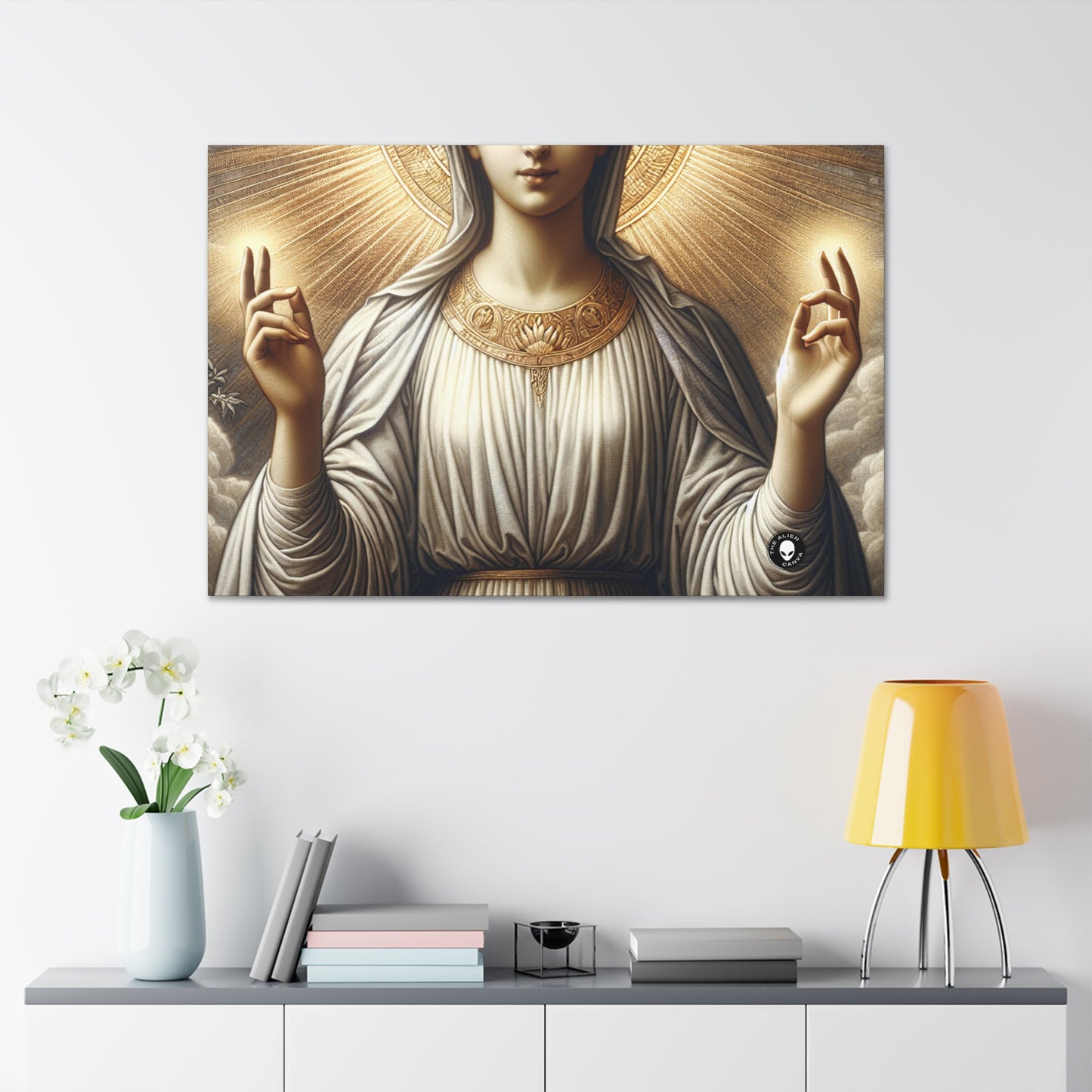 "La Virgen Radiante" - El Arte Religioso Alien Canva