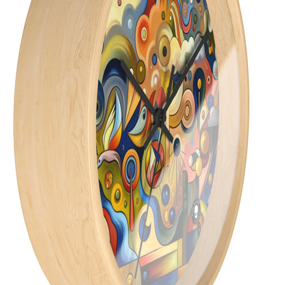 "Tiny Town in a Fishbowl" - The Alien Wall Clock Naïve Surrealism