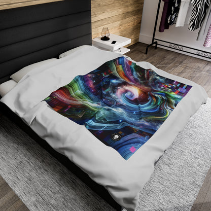 "Fluid Harmony: A Mesmerizing Video Symphony" - The Alien Velveteen Plush Blanket Video Art