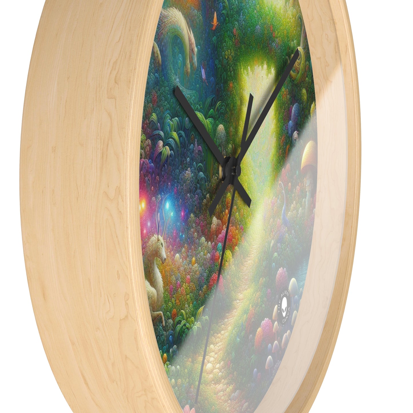 "Mystical Garden of Enchantment" - The Alien Wall Clock