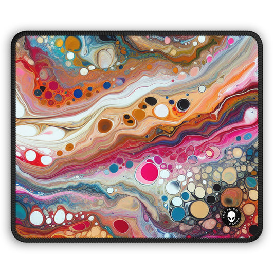 "Colores cósmicos: creación de un fascinante vertido acrílico inspirado en nebulosas celestes" - The Alien Gaming Mouse Pad Acrylic Pouring