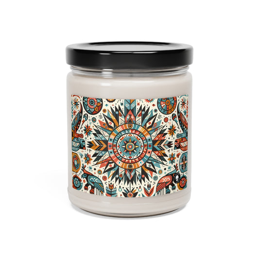 "Nature's Wisdom: An Indigenous Tribute" - The Alien Scented Soy Candle 9oz Indigenous Art