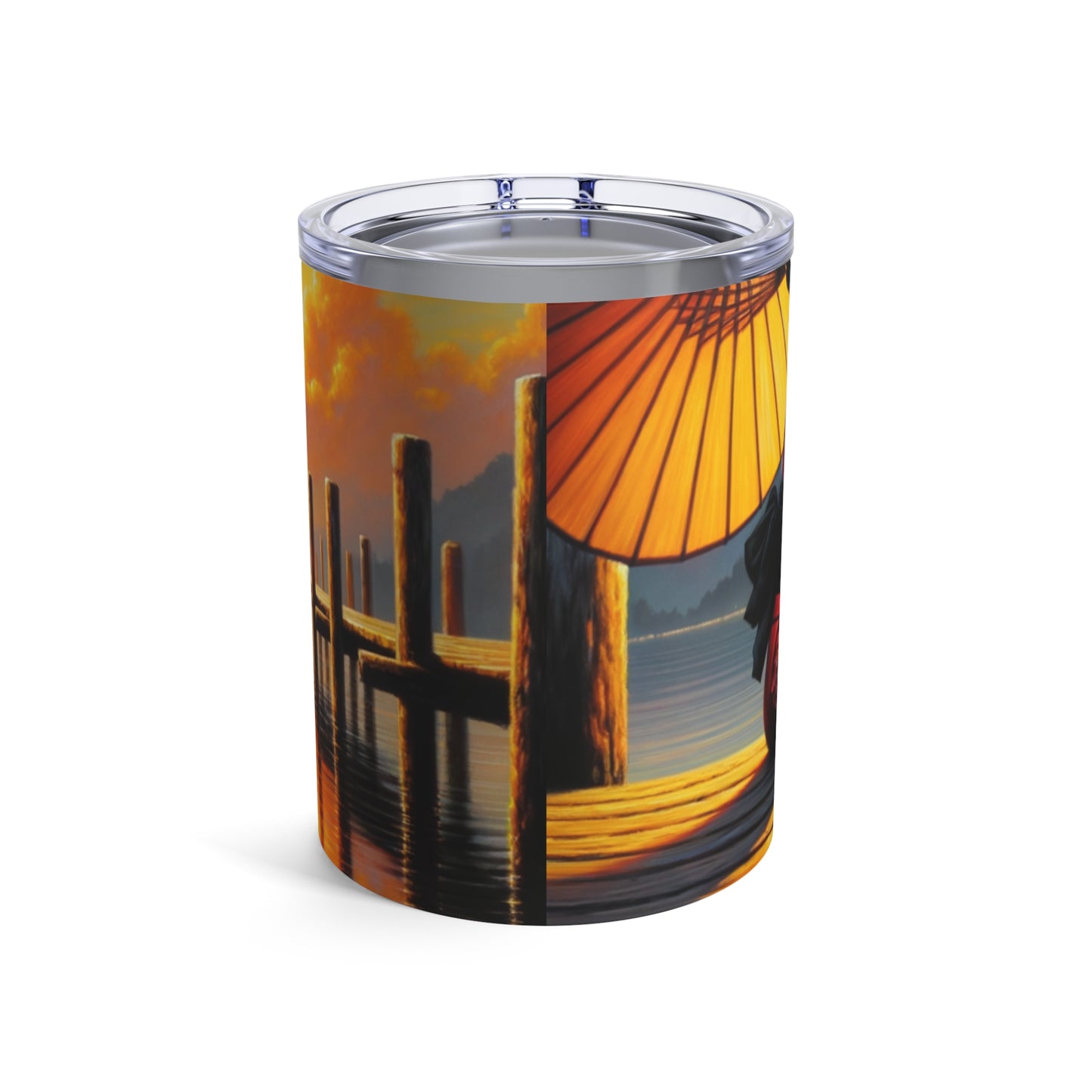 "Golden Reflections" - The Alien Tumbler 10oz Impressionism Style