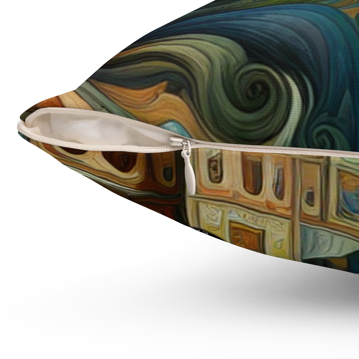 "Fusion of Aesthetics: Exploring Artistic Styles in Harmony"- The Alien Spun Polyester Square Pillow Stules