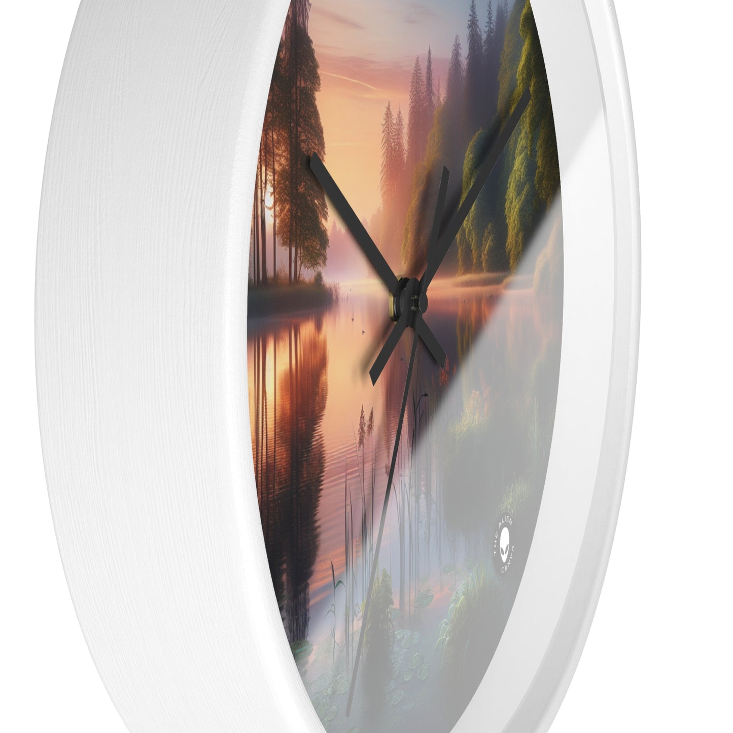 "Urban Symmetry: A Hyperrealistic Exploration of City Life" - The Alien Wall Clock Hyperrealism