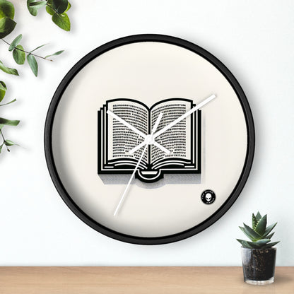 "Una historia singular: tipografía monocromática" - El minimalismo del reloj de pared alienígena