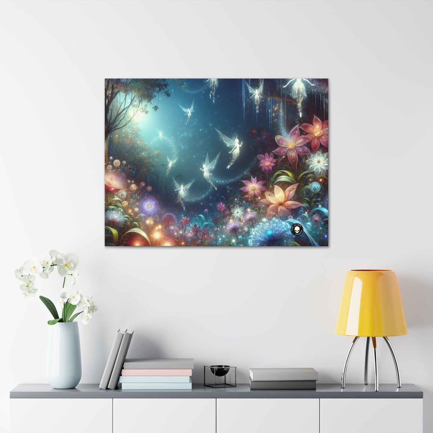 "Enchanted Moonlit Flower Forest" - The Alien Canva