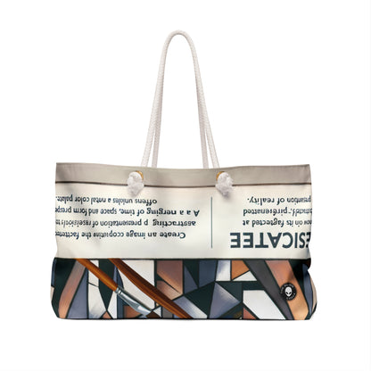 "Cubist Cityscape: Fragmented Views of Urban Energy" - The Alien Weekender Bag Cubism