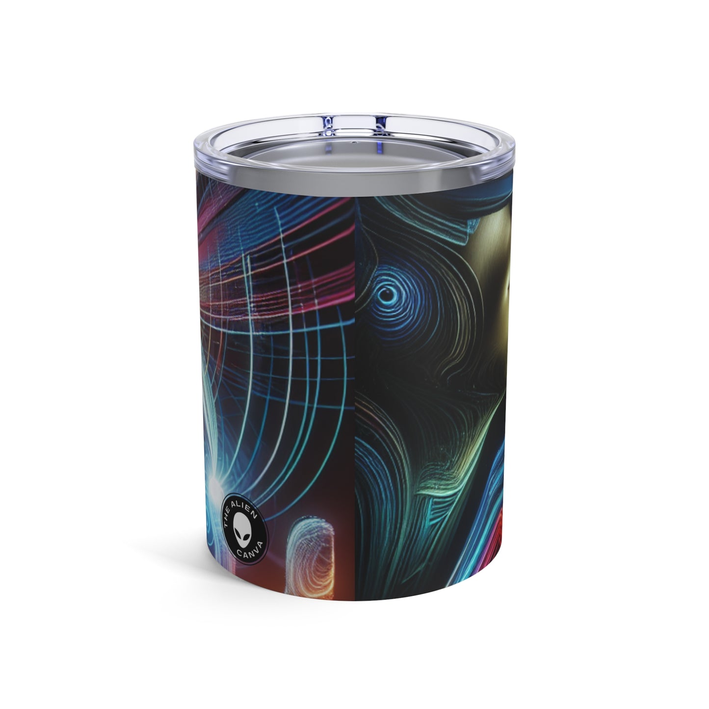 "Realmscape: An Infinite Virtual Odyssey" - The Alien Tumbler 10oz Virtual Reality Art