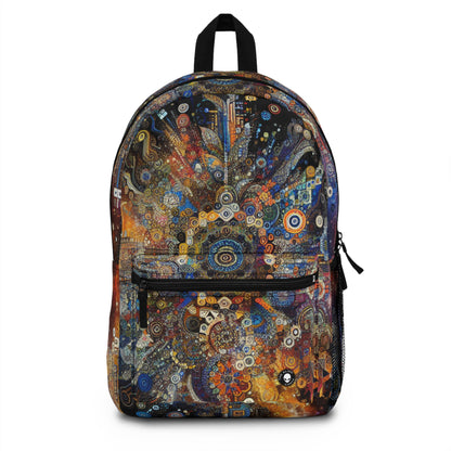 "Art corporel de la nuit étoilée : couleurs vives et traits tourbillonnants" - The Alien Backpack Body Art