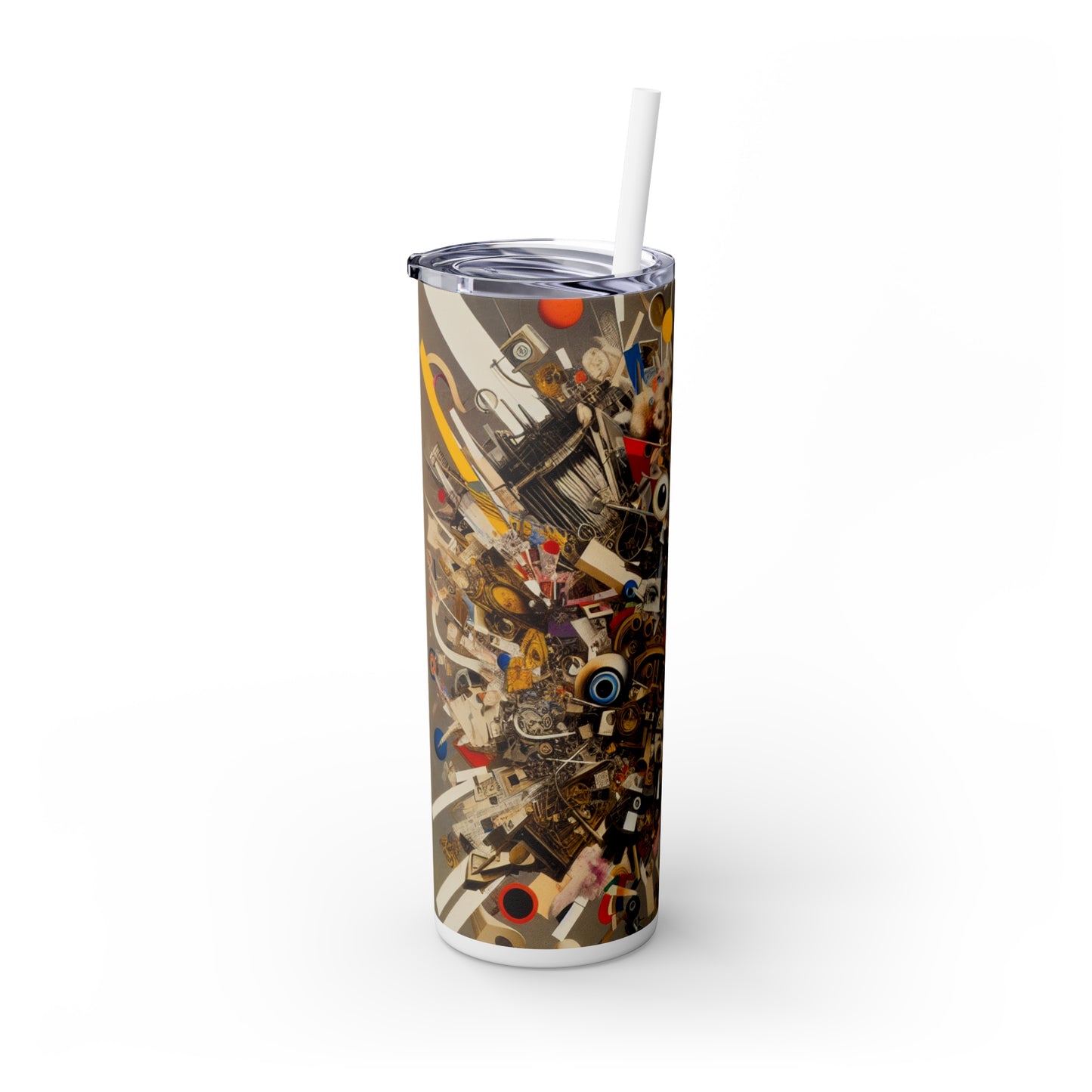 "Quirky Time Quack" - The Alien Maars® Skinny Tumbler with Straw 20oz Dadaism