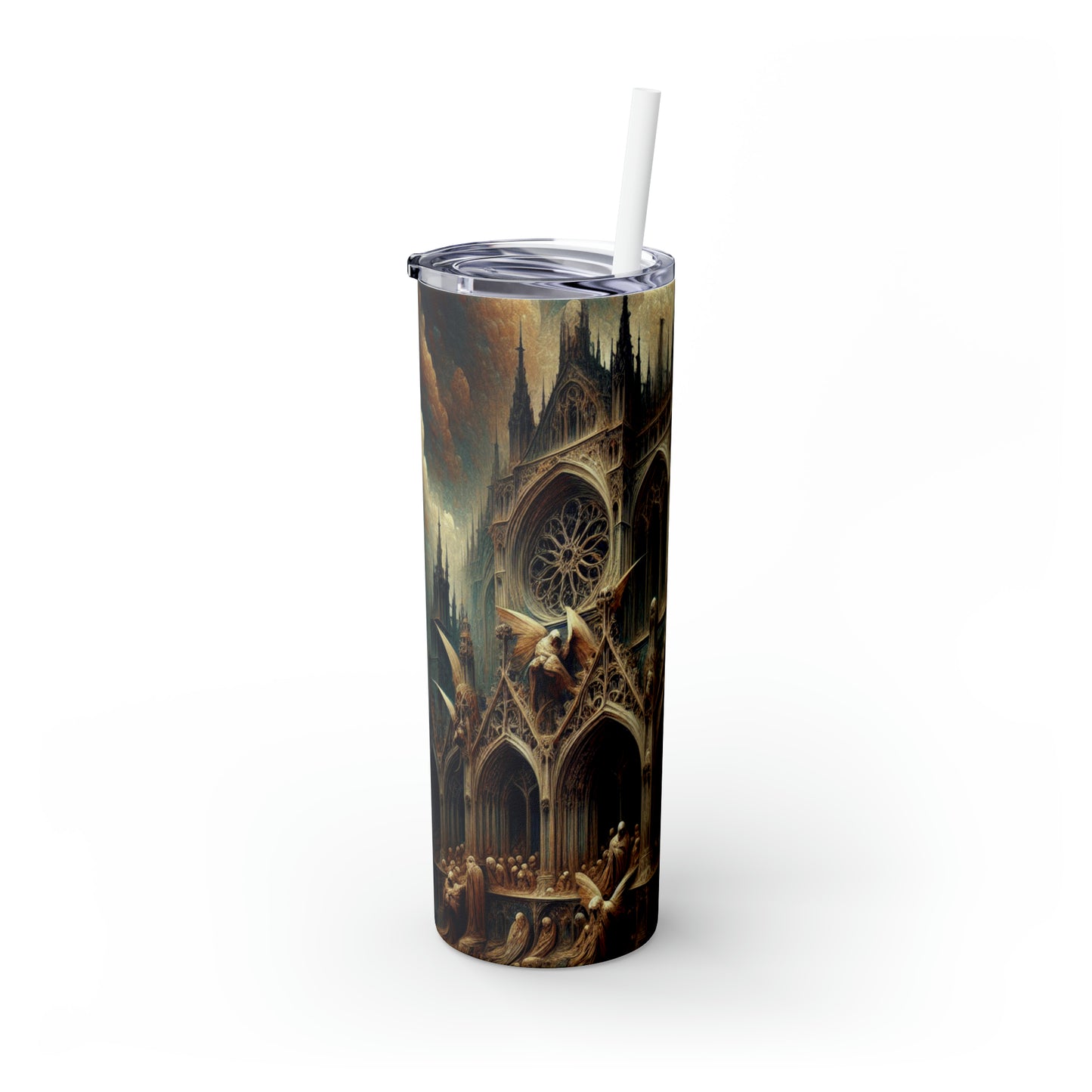 - The Alien Maars® Skinny Tumbler with Straw 20oz Gothic Art