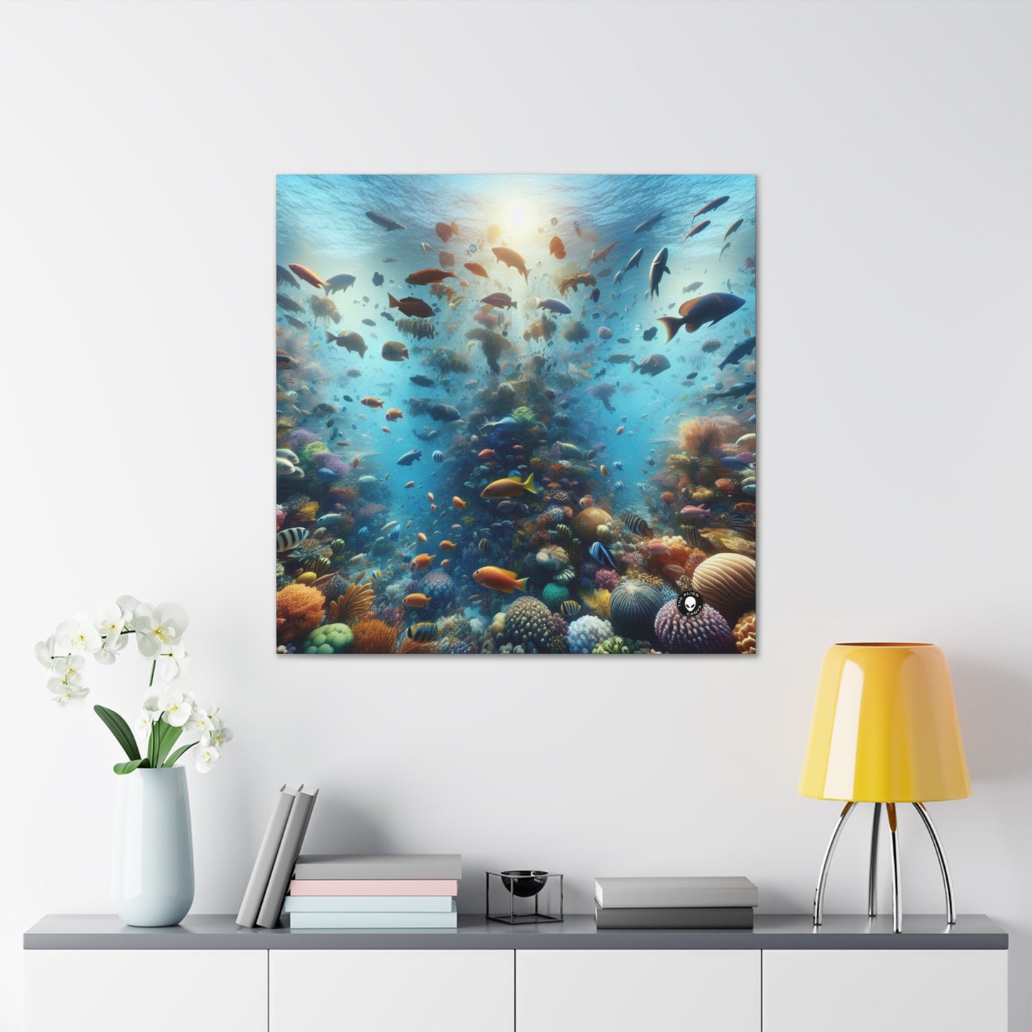 "Glimmering Reef: A Colorful Underwater Wonderland" - The Alien Canva