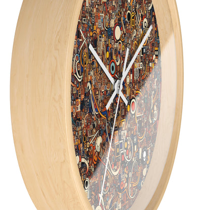 "Dadaist Delirium: A Chaotic Collage Adventure" - The Alien Wall Clock Dadaism