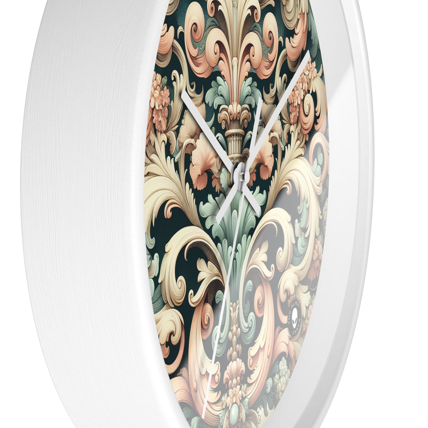 "Garden of Whimsy: A Rococo Fête" - The Alien Wall Clock Rococo