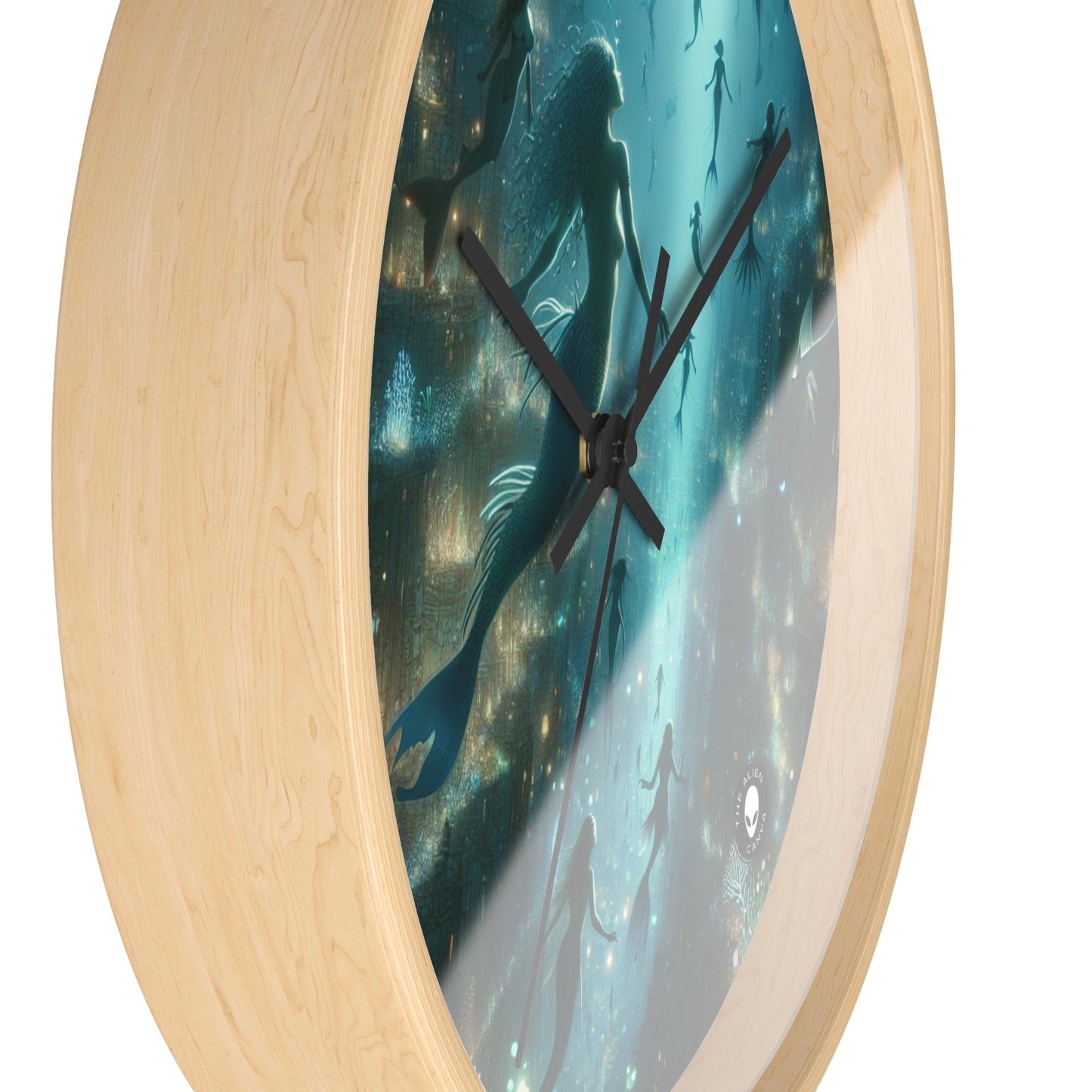 "Enchantment Below: A Bioluminescent Underwater Metropolis" - The Alien Wall Clock