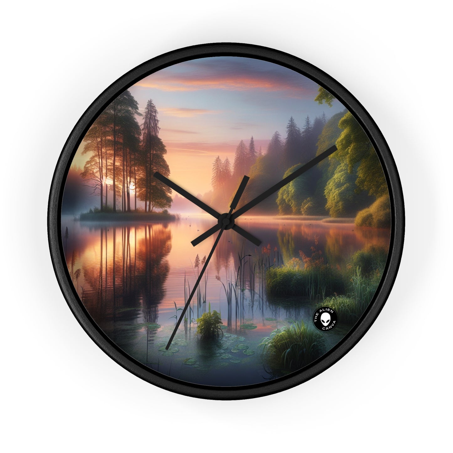 "Urban Symmetry: A Hyperrealistic Exploration of City Life" - The Alien Wall Clock Hyperrealism