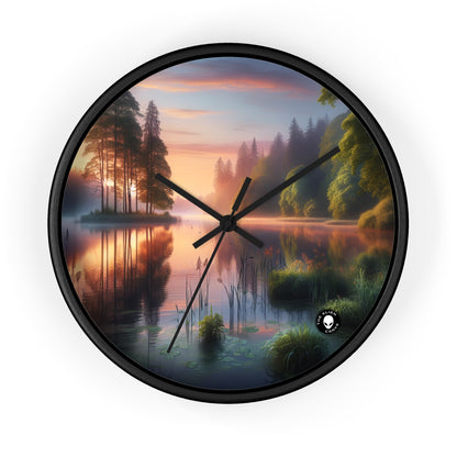 "Urban Symmetry: A Hyperrealistic Exploration of City Life" - The Alien Wall Clock Hyperrealism