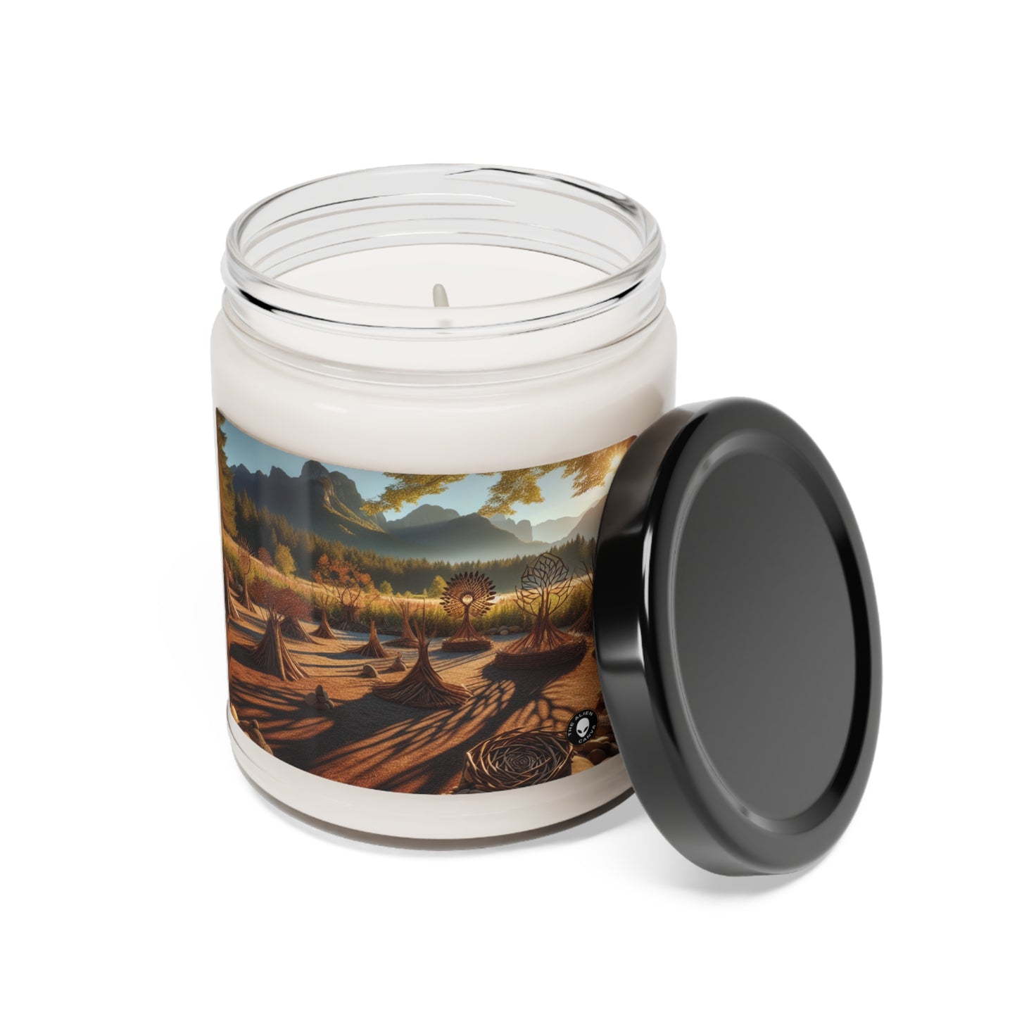 "Metamorfosis: una cautivadora celebración de transformación y renacimiento del Land Art" - The Alien Scented Soy Candle 9oz Land Art