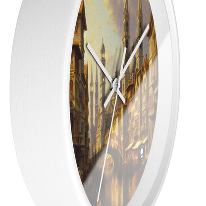 "Riviera Rhapsody: An Abstract Ode to the French Mediterranean" - The Alien Wall Clock New European Painting