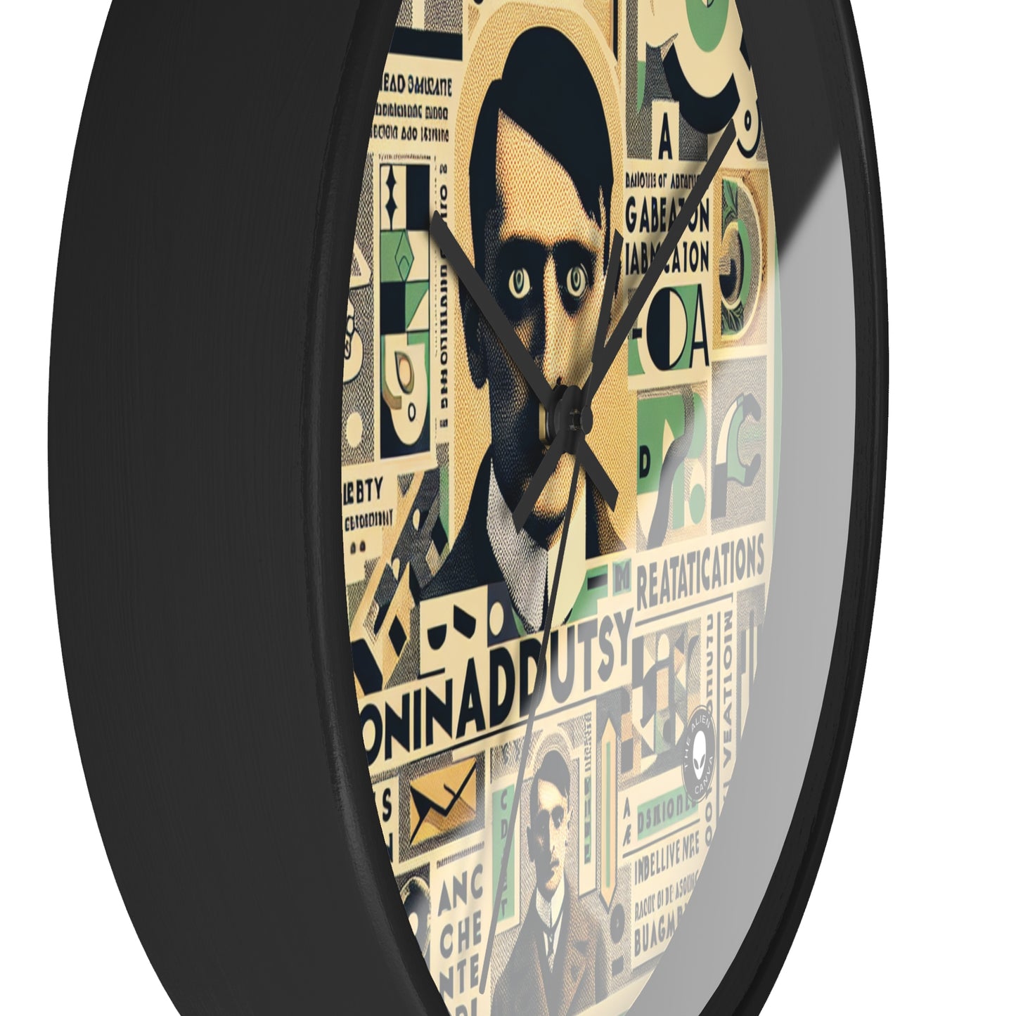 "Cacophony of Mundane Madness: A Dadaist Collage" - The Alien Wall Clock Dadaism