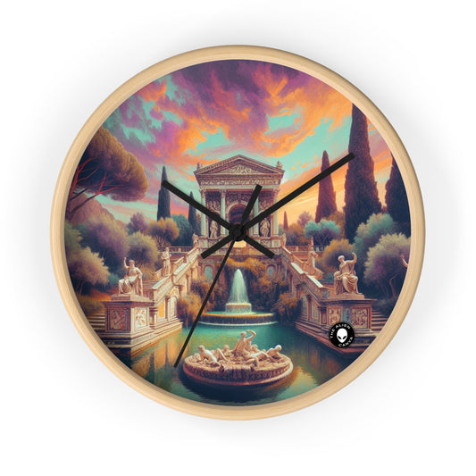 "Modern Roman: Neoclassical Portrait of Elegance" - The Alien Wall Clock Neoclassicism