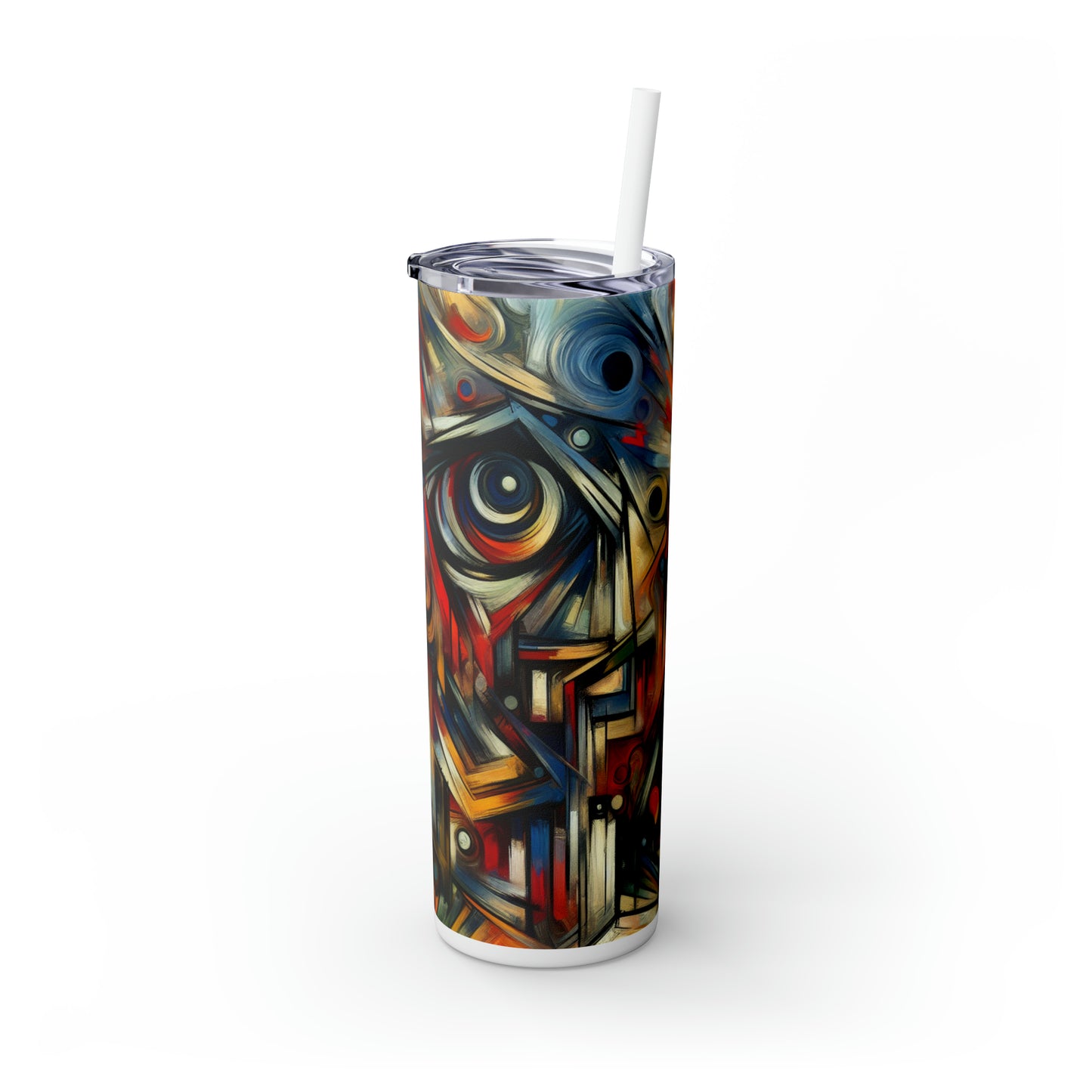 « Majesté tempétueuse » - The Alien Maars® Skinny Tumbler avec paille 20oz Expressionnisme