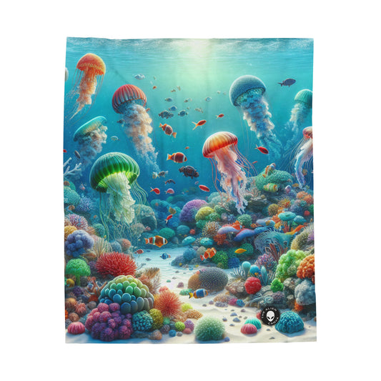 "Jellyfish Fantasy" - The Alien Velveteen Plush Blanket