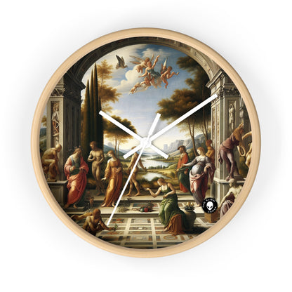 "El renacimiento de una ciudad: combinación de elegancia clásica con energía urbana moderna" - The Alien Wall Clock Renaissance Art