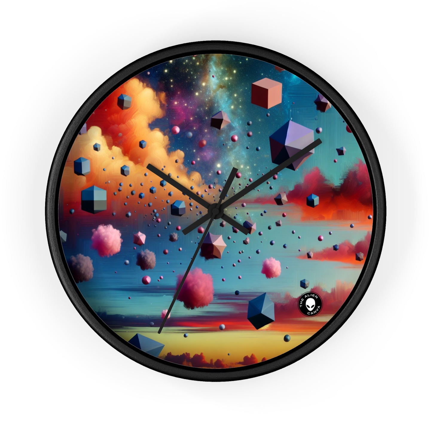 "Floating Dimensions: A Surreal Sky" - The Alien Wall Clock