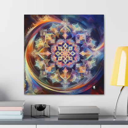 "Mandala dinámico: una pintura geométrica vibrante" - The Alien Canva