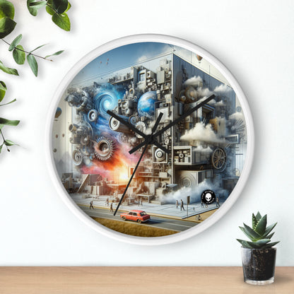 "Transformaciones simbólicas: realismo conceptual en objetos cotidianos" - El reloj de pared alienígena Realismo conceptual