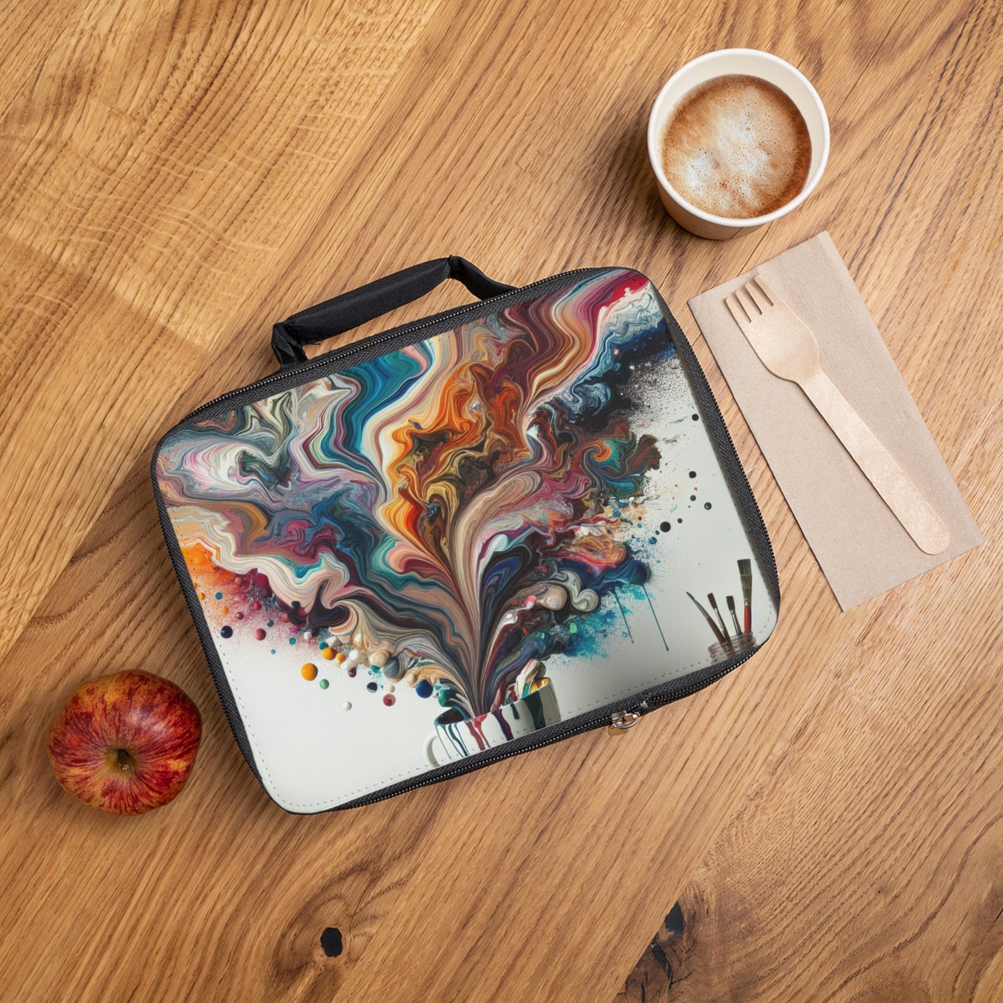 "A Paint Poured Paradise: Acrylic Pouring Art" - The Alien Lunch Bag Acrylic Pouring Style