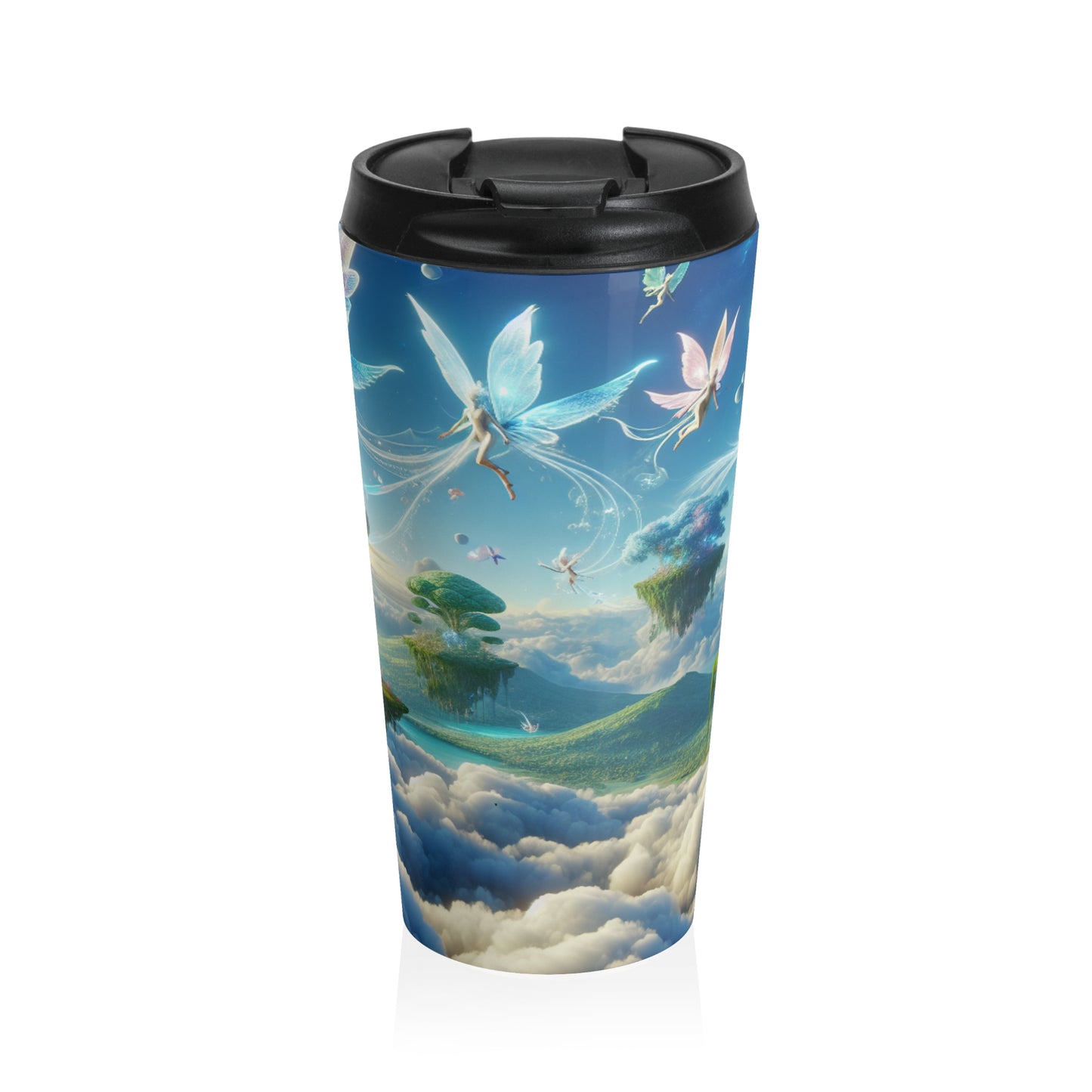 "Enchanted Sky Realms" - The Alien Stainless Steel Travel Mug