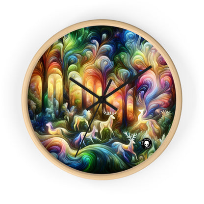 "Ethereal Enchantment: The Mystical Forest" - The Alien Wall Clock