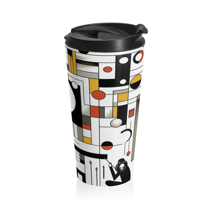 "Equilibrium in Abstract: Geometric Suprematism" - The Alien Stainless Steel Travel Mug Suprematism