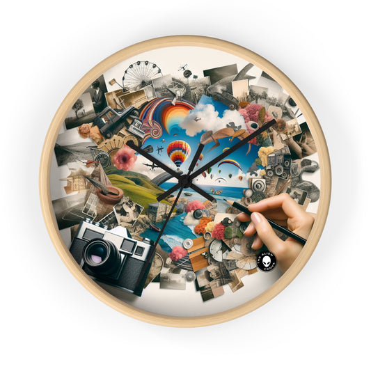 "Métropole NatureTech : une vision de coexistence harmonieuse" - Photomontage de l'horloge murale extraterrestre