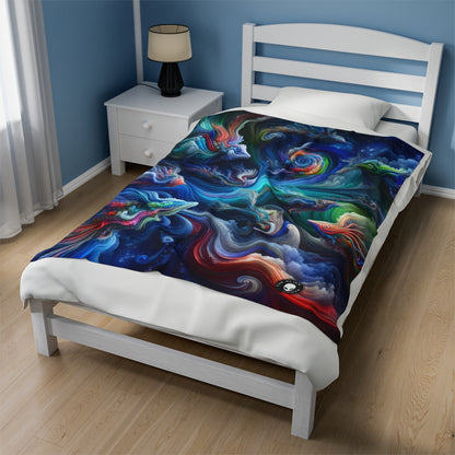 "Psychedelic Underwater Wonderland" - The Alien Velveteen Plush Blanket