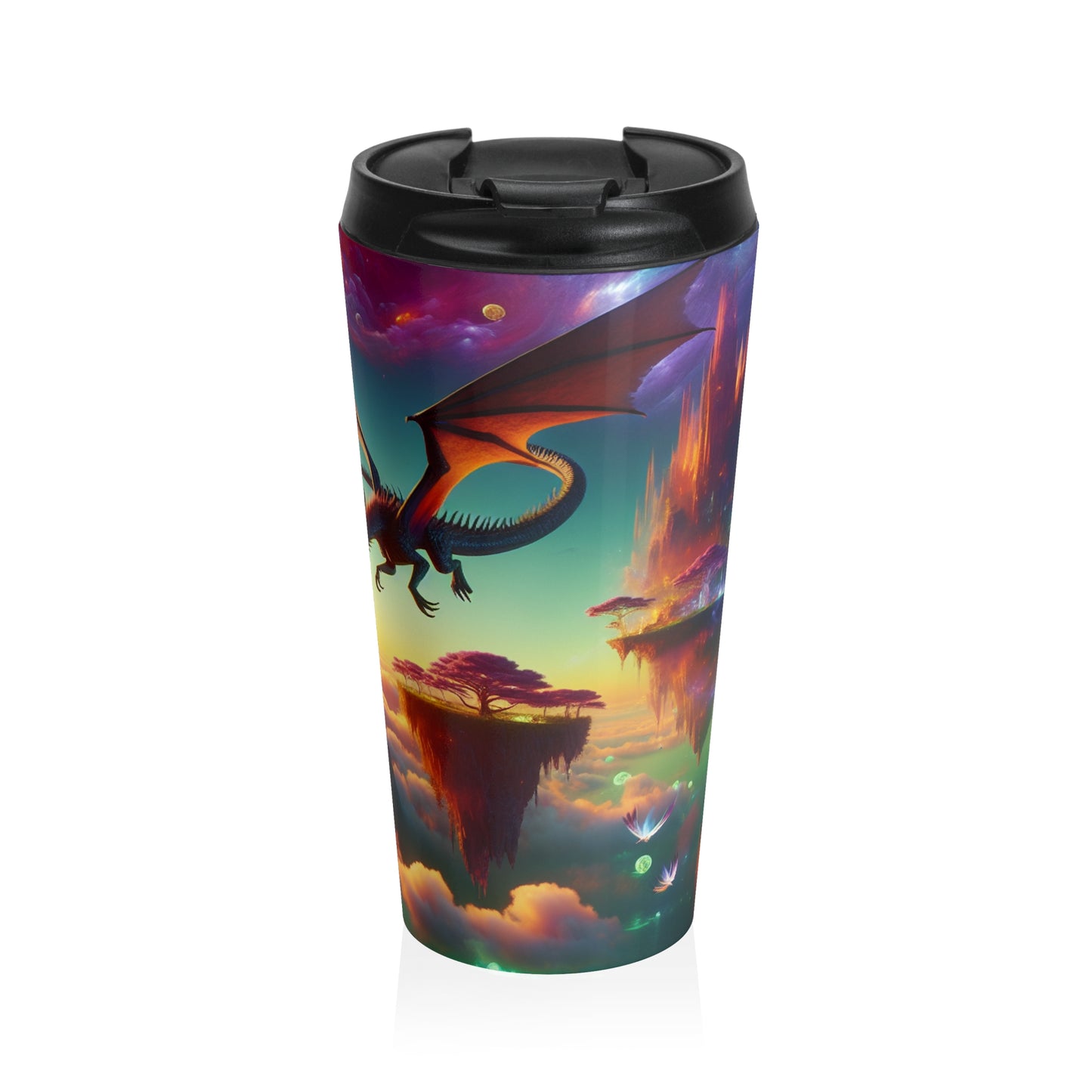 "Dragon's Flight in the Fantastical Realm" - The Alien Stainless Steel Travel Mug