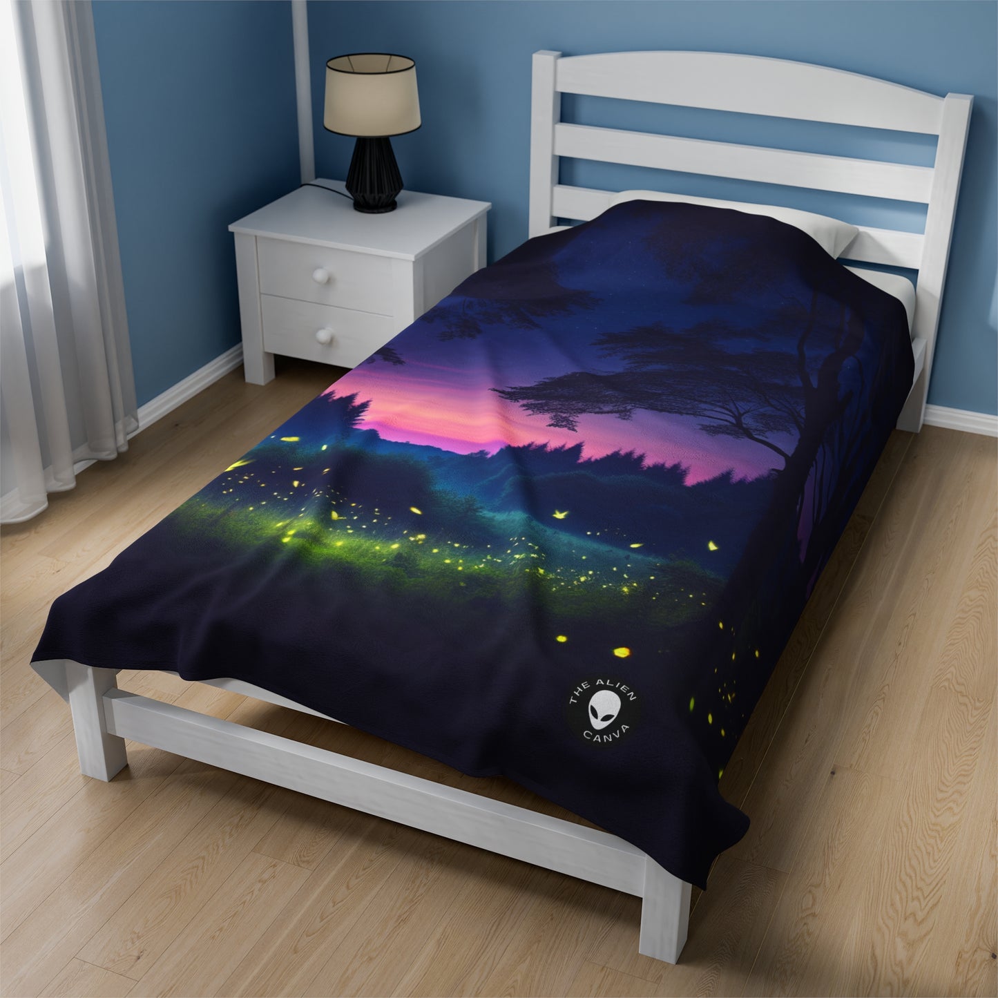 "Twilight Serenity: Firefly Dance" - The Alien Velveteen Plush Blanket