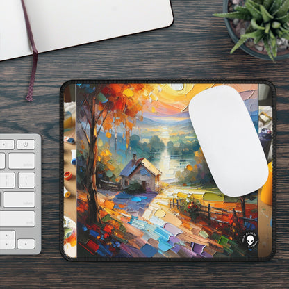 "Market Vibrance: A Post-Impressionist Perspective" - The Alien Gaming Mouse Pad Post-Impressionism