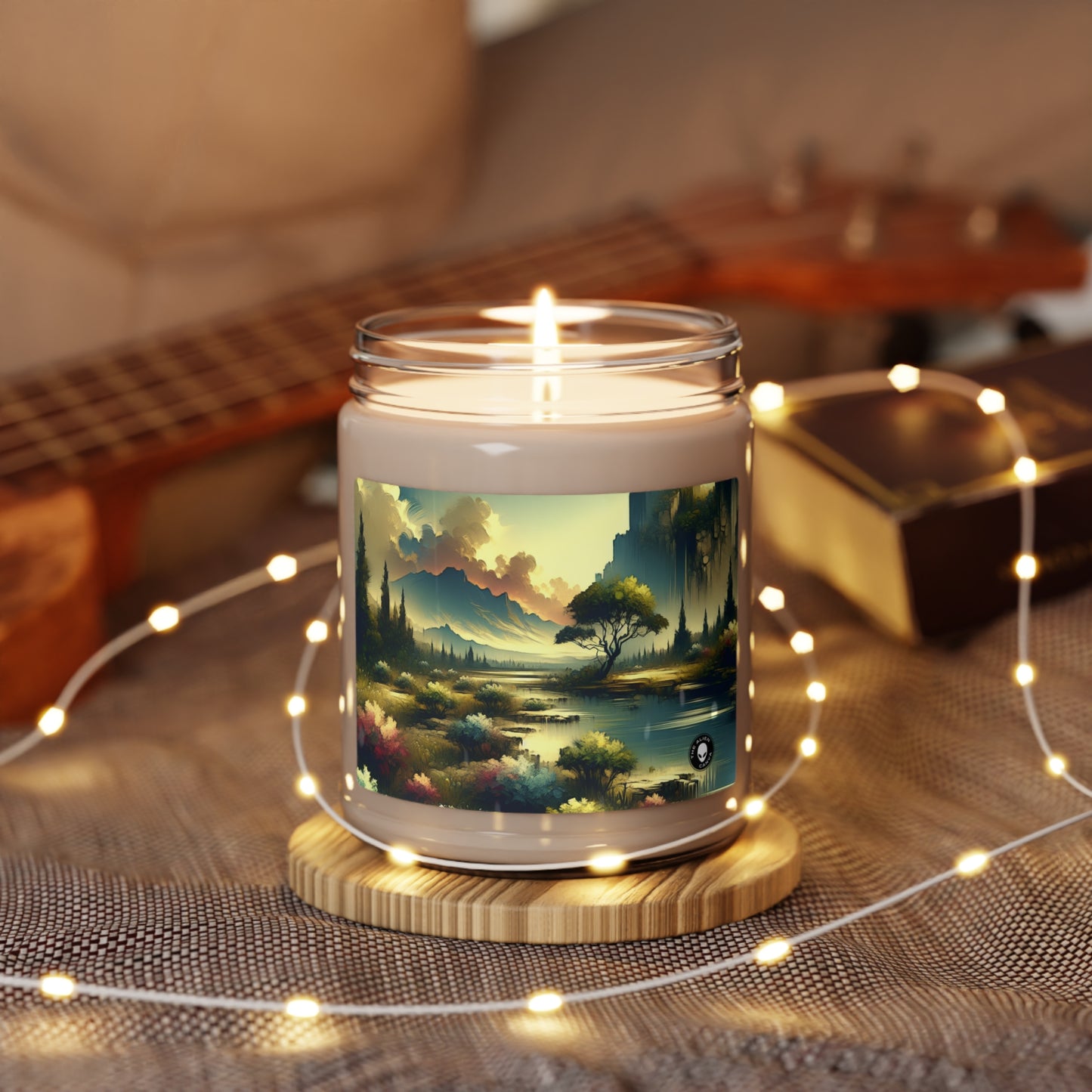 "Nature's Canvas: A Seasonal Land Art Installation" - The Alien Scented Soy Candle 9oz Land Art