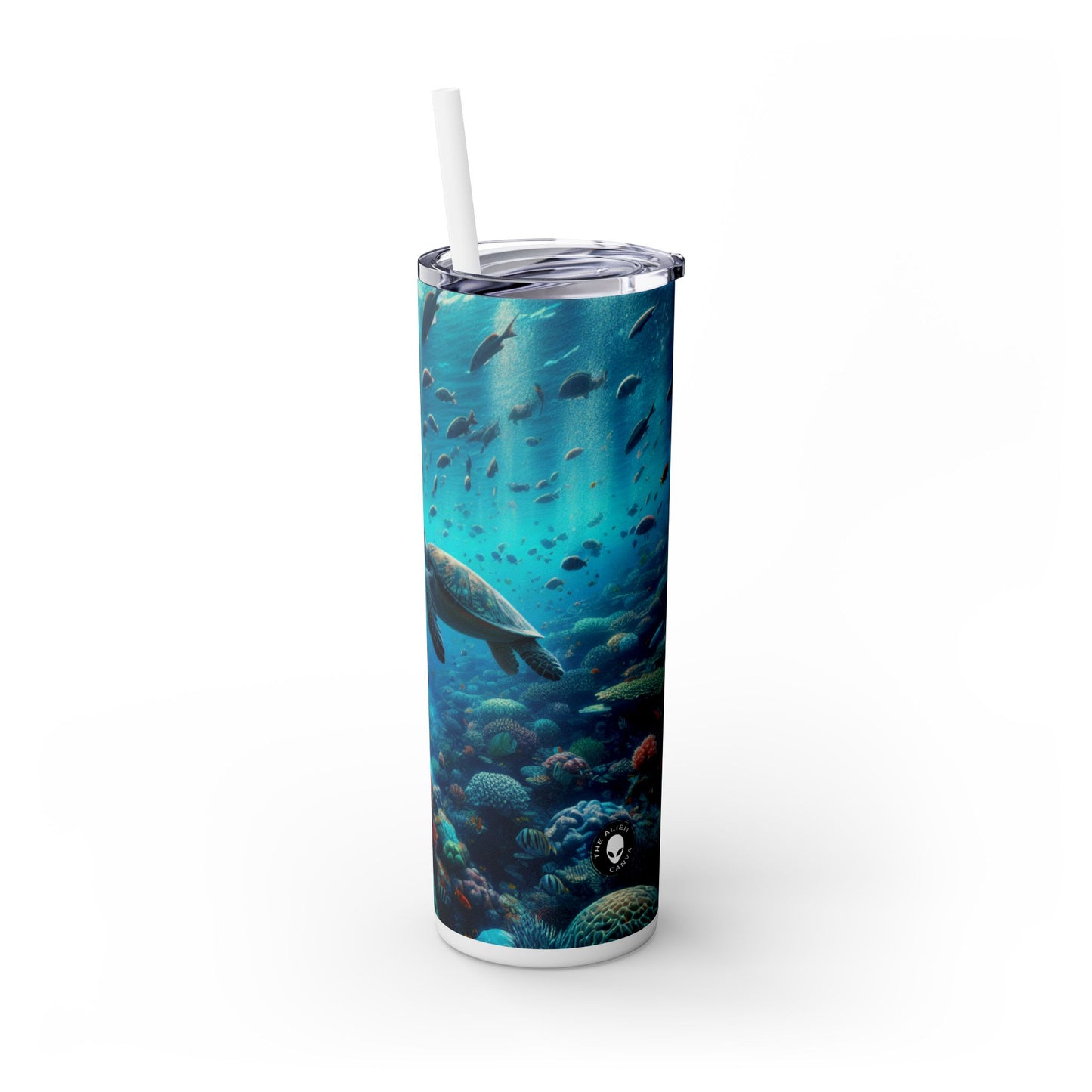 "Underwater Wonderland" - The Alien Maars® Skinny Tumbler with Straw 20oz